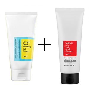 COSRX Low pH Good Morning Gel Cleanser 150ml + Salicylic Acid Daily Gentle Cleanser 150ml
